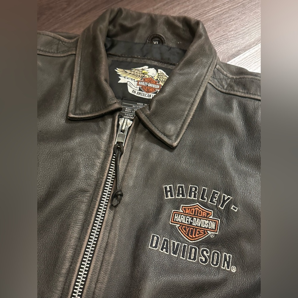 Vintage Harley Davidson Legendary Eagle Leather Jacket - Picture 2 of 7